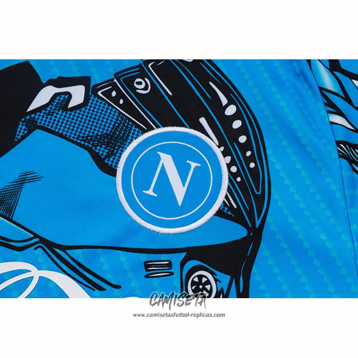 Chandal del Napoli 2025-2026 Manga Corta Azul - Pantalon Corto
